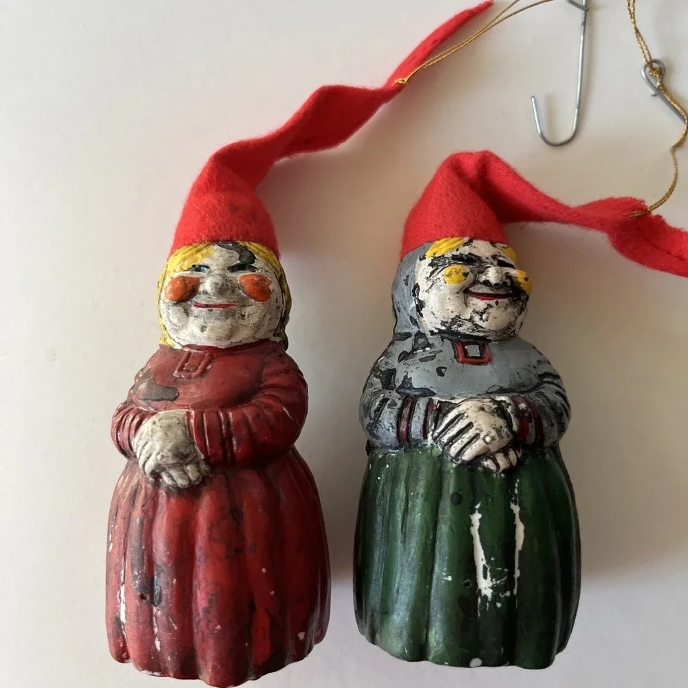 Gnome Couple Christmas Ornament Holiday Decor Blow Mold